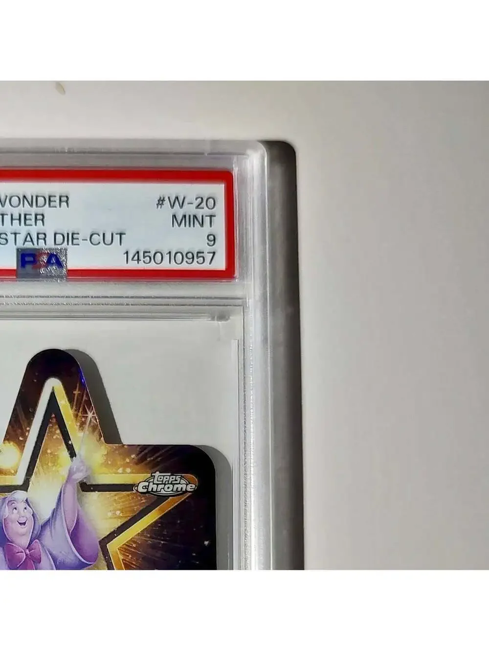 Fairy Godmother 2025 Topps Chrome Disney #W-20 Wish Upon A Star Die Cut PSA 9